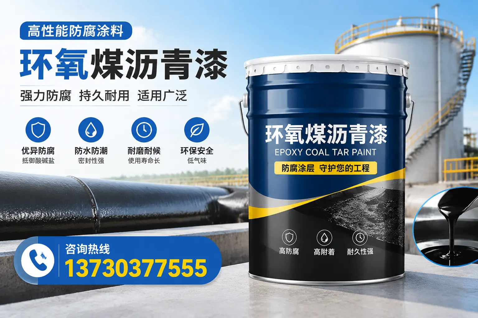 环氧煤沥青漆的耐久性分析,适合衢州的使用场景